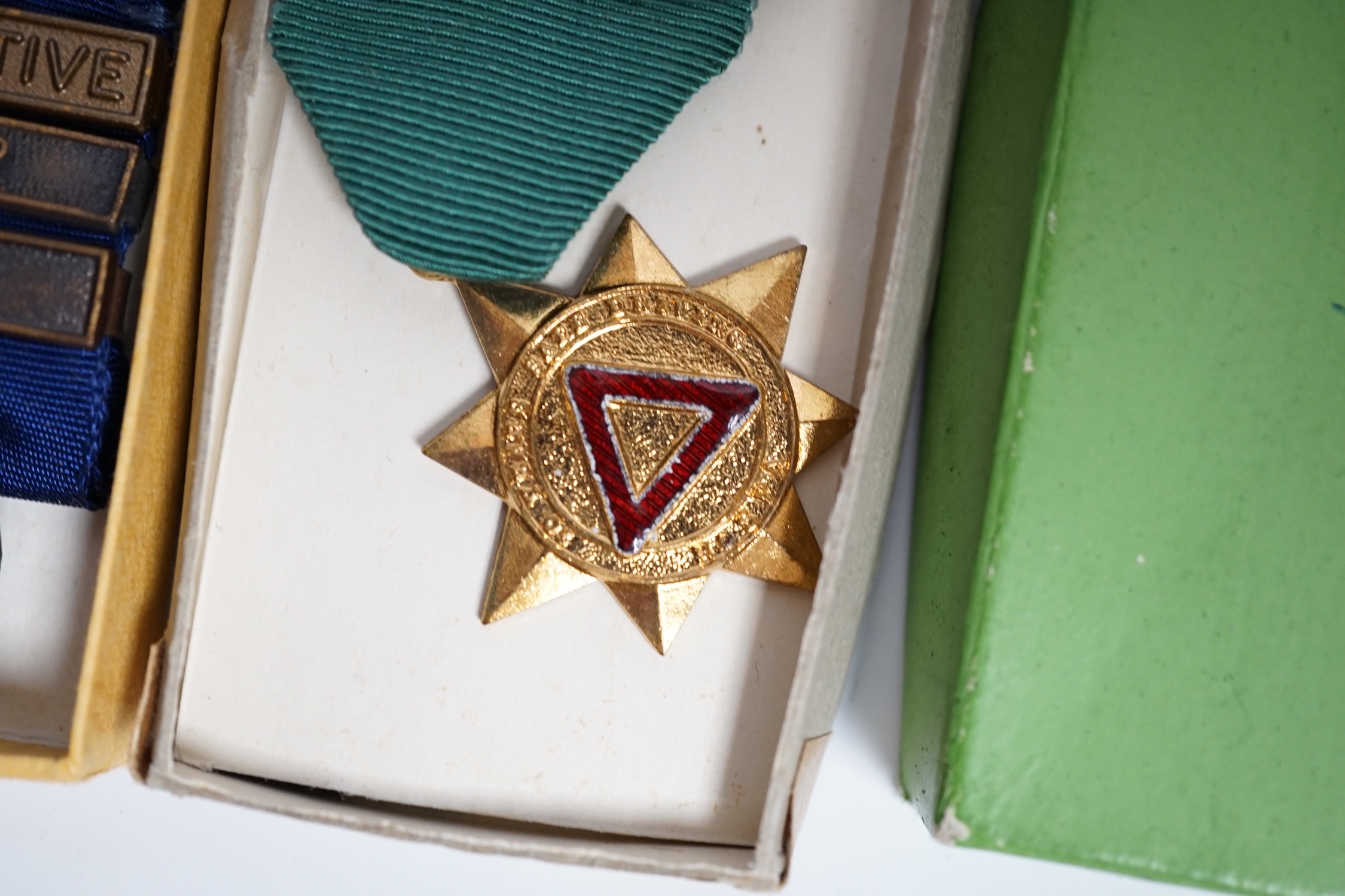 A WWII group of three medals to Harry Thomas Williams, Parachute Regiment together with his post-war driving awards